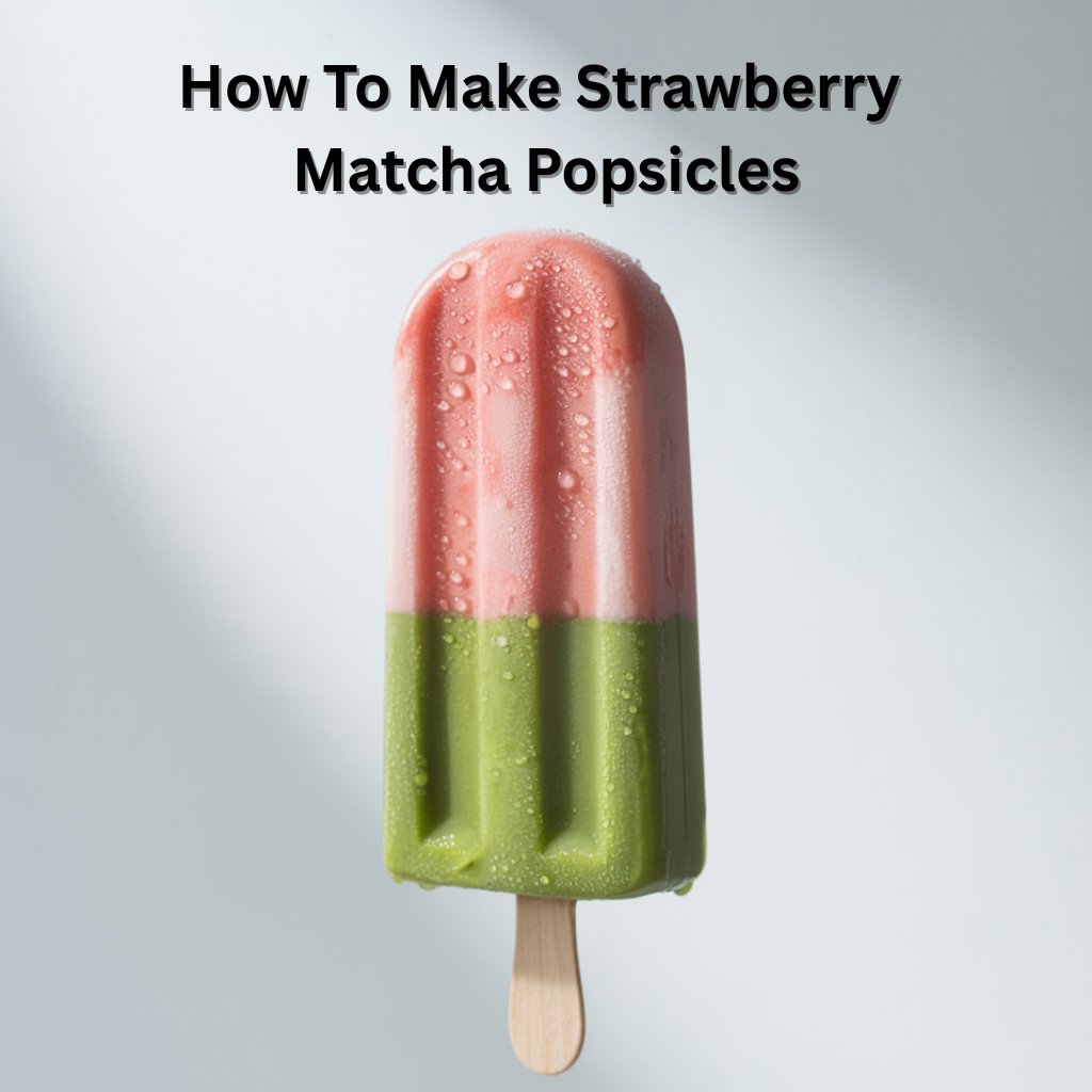 How To Make Strawberry Matcha Popsicles